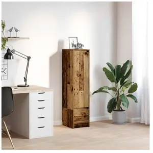 Vidaxl buffet haut 29,5x34x119,5 cm vieux bois bois d'ingénierie pas cher