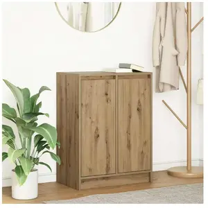 Vidaxl buffet chêne artisanal 57x34x76 cm bois d'ingénierie pas cher