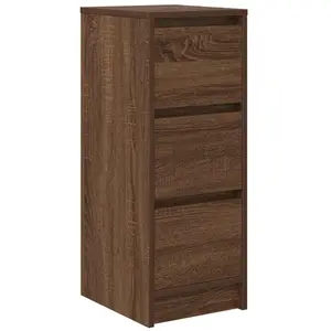 Vidaxl buffet chêne marron 29,5x34x76 cm bois d'ingénierie pas cher