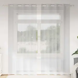 vidaXL Rideaux 2 pcs Gris clair 140 x 225 cm Polyester pas cher