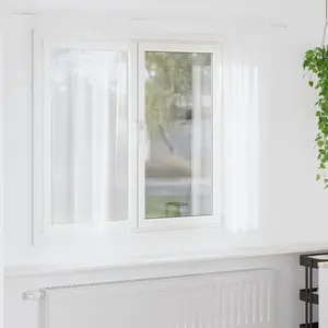 vidaXL Rideaux avec des rideaux 2 pcs Blanc 140 x 175 cm Polyester pas cher