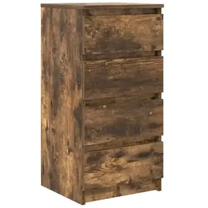 Vidaxl - Buffet chêne fumé 37,5x35x76 cm bois d'ingénierie pas cher