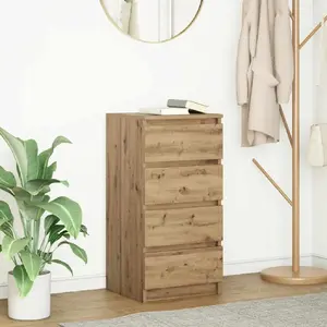 Vidaxl - Buffet chêne artisanal 37,5x35x76 cm bois d'ingénierie pas cher