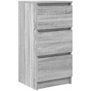 Vidaxl buffet sonoma gris 37,5x35x76 cm bois d'ingénierie pas cher