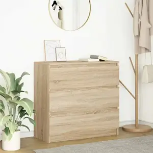vidaXL Buffet chêne sonoma 80x35x76 cm bois d'ingénierie pas cher