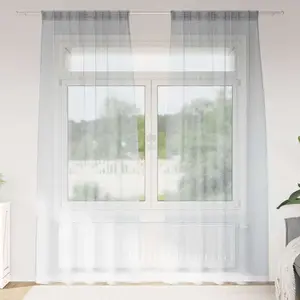 Comparateur de prix : vidaXL Rideaux 2 pcs Gris foncé 140 x 245 cm Polyester