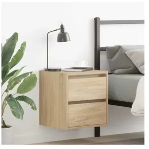 vidaXL Tables de chevet murales 2 pcs chêne sonoma 38x34x40 cm pas cher
