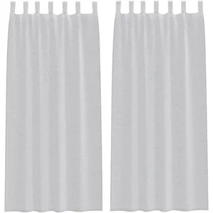 vidaXL Rideaux 2 pcs Gris clair 140 x 225 cm Polyester pas cher