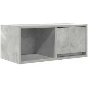 Meuble tv gris béton 60x31x25,5 cm bois d'ingénierie Vidaxl pas cher
