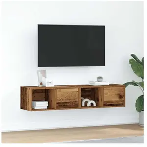 vidaXL Meubles TV 2 pcs vieux bois 60x31x25,5 cm bois d'ingénierie pas cher
