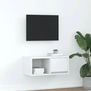 Vidaxl - Meuble tv blanc 60x31x25,5 cm bois d'ingénierie pas cher
