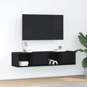 vidaXL Meubles TV 2 pcs chêne noir 60x31x25,5 cm bois d'ingénierie pas cher