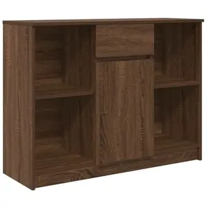 Vidaxl buffet avec tiroir chêne brun 101x35x76 cm bois d'ingénierie pas cher