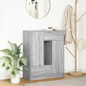 vidaXL Buffet avec tiroirs et portes sonoma gris 73x31x90 cm pas cher