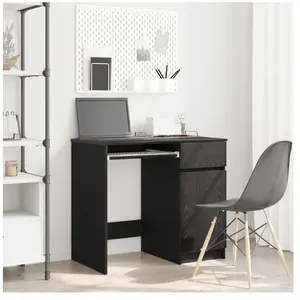 Vidaxl - Bureau chêne noir 86x49x76 cm bois d'ingénierie pas cher