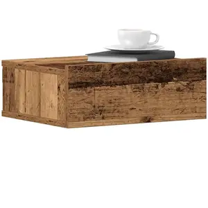 Comparateur de prix : vidaXL Table de chevet flottante vieux bois bois d'ingénierie