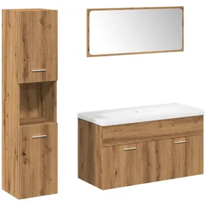 Comparateur de prix : vidaXL Ensemble de meubles salle de bain 5 pcs bois d'ingénierie