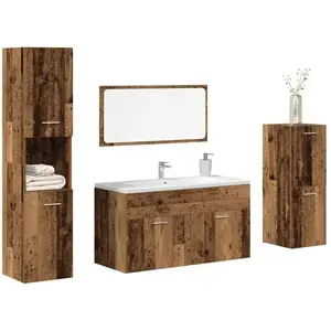 Vidaxl - Ensemble De Meubles Salle De Bain 4 Pcs Bois D'Ingénierie pas cher