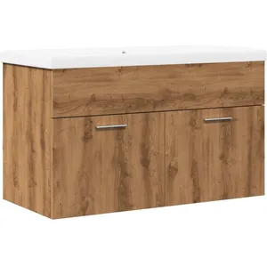 vidaXL Ensemble de meubles salle de bain 2 pcs bois d'ingénierie pas cher