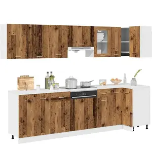 Comparateur de prix : vidaXL Ensemble d'armoires de cuisine 11 pcs vieux bois