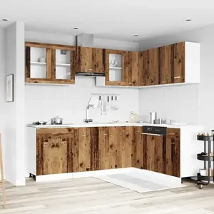 Comparateur de prix : vidaXL Ensemble d'armoires de cuisine 11 pcs vieux bois