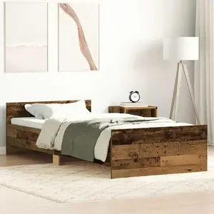 Vidaxl - Cadre de lit sans matelas vieux bois 90x200 cm bois ingénierie pas cher