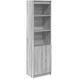Vidaxl buffet haut sonoma gris 50x35x180 cm bois d'ingénierie pas cher