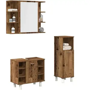 Comparateur de prix : vidaXL Ensemble de meubles salle de bain 3 pcs bois d'ingénierie