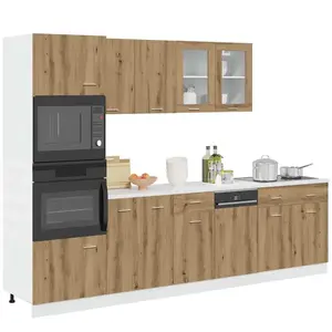 Comparateur de prix : vidaXL Ensemble d'armoires de cuisine 7 pcs chêne artisanal