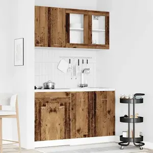 Comparateur de prix : Vidaxl ensemble d'armoires de cuisine 4 pcs vieux bois