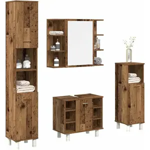 Comparateur de prix : vidaXL Ensemble de meubles salle de bain 4 pcs bois d'ingénierie