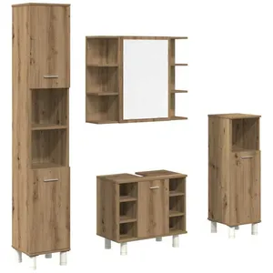 Comparateur de prix : vidaXL Ensemble de meubles salle de bain 4 pcs bois d'ingénierie