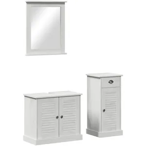 vidaXL Ensemble de mobilier de salle de bain 3 pcs Blanc antique pas cher
