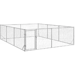 Comparateur de prix : Vidaxl - Chenil d'extérieur pour chiens porte 3x4x1 m acier galvanisé