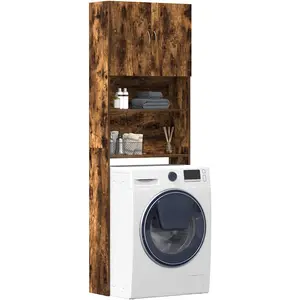 vidaXL Armoire de machine à laver chêne fumé bois d ingénierie