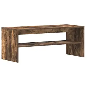Meuble tv Chêne fumé 100x40x40 cm Bois d'ingénierie Vidaxl pas cher