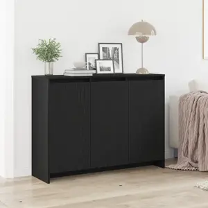 Vidaxl buffet  en chêne noir 102x33x75 cm en bois d'ingénierie pas cher