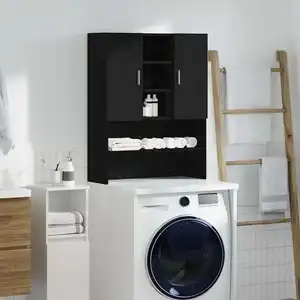 vidaXL Meuble pour machine à laver chêne noir 70,5x25,5x90 cm pas cher