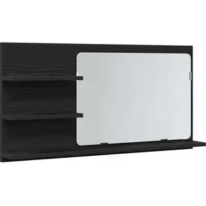 Comparateur de prix : vidaXL Armoire de toilette Chêne noir 90 x 11 x 45 cm Bois composite