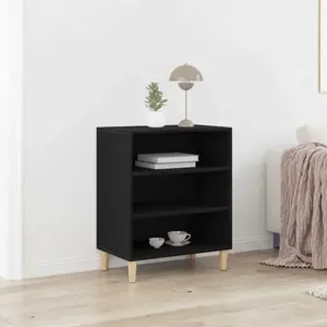 vidaXL Buffet Vidaxl Noir En Chêne 57x35x70 Cm En Bois D'ingénierie