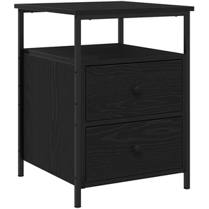 Cabinet De Chevet Avec Tiroir Chêne Noir 44 X 45 X 60 Cm Vidaxl pas cher