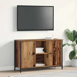 vidaXL Ensemble meuble TV Montage mural Bois Ancien 101 x 35 x 65 cm pas cher
