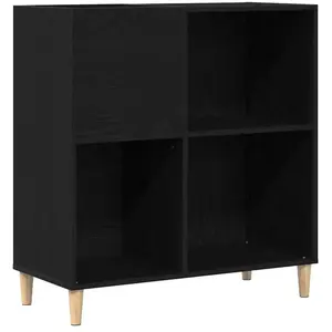 Comparateur de prix : vidaXL Meuble à vinyles Chêne noir 84,5 x 38 x 89 cm Bois d'ingénierie