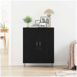 vidaXL Buffet Vidaxl Noir Chêne 69,5x34x90 Cm Bois D'ingénierie pas cher