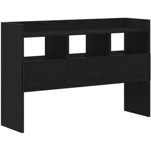 vidaXL Buffet Noir En Chêne Vidaxl 105x30x70 Cm En Bois D'ingénierie pas cher