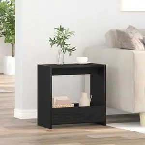 Comparateur de prix : Vidaxl - Table D'Appoint Chêne Noir 50 X 26 X 50 Cm Bois D'Ingénierie