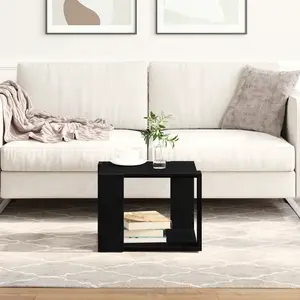Comparateur de prix : vidaXL Table Basse Vidaxl Chêne Noir 40x40x30 Cm Bois Reconstitué