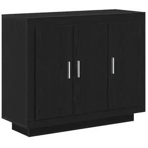 Vidaxl buffet  chêne noir 92x35x75 cm bois stratifié pas cher
