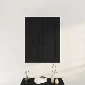 vidaXL Meuble Mural Vidaxl Chêne Noir 69,5x34x90 Cm Bois D'ingénierie pas cher