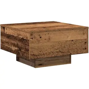 vidaXL Vidaxl Table Basse , Bois Ancien, 55x55x31 Cm, Bois Ingénierie pas cher